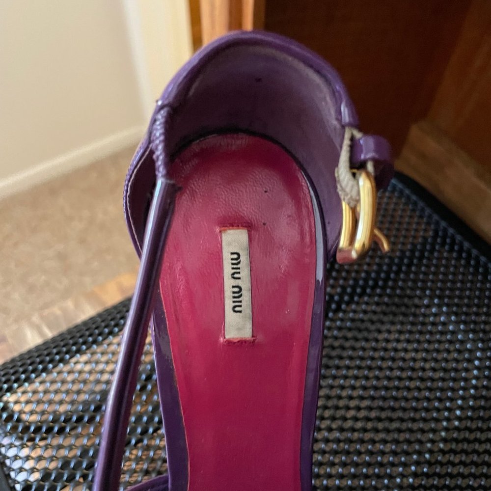 Miu Miu Criss Cross Platform Cork Heel Sandals - image 5